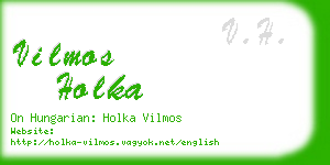 vilmos holka business card